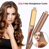 2-in-1 Curling and Straightening Iron