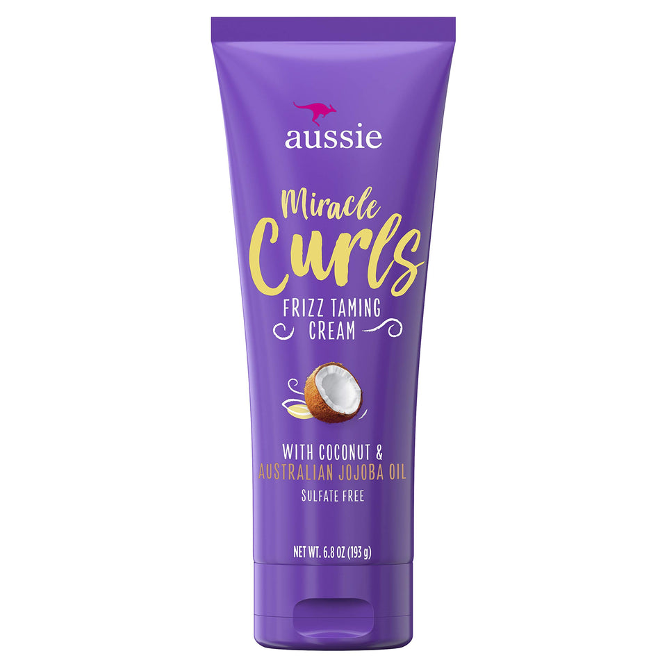 Aussie Miracle Curls Frizz Taming Curl Cream With Coconut & Jojoba