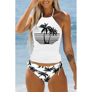 Coconut Halter Tankini Set Swimwear Bikini