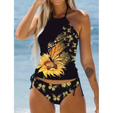 Coconut Halter Tankini Set Swimwear Bikini