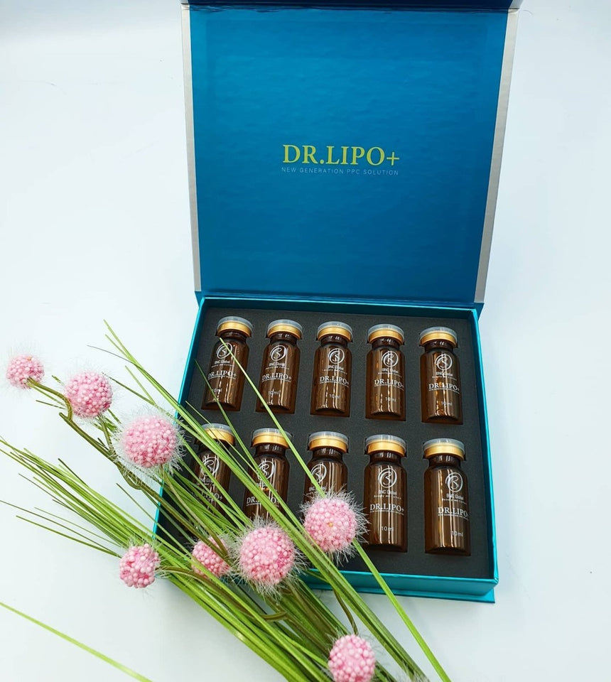 Open Box of Dr Lipo+ Vials - Fat Dissolving Injection Kit Contents