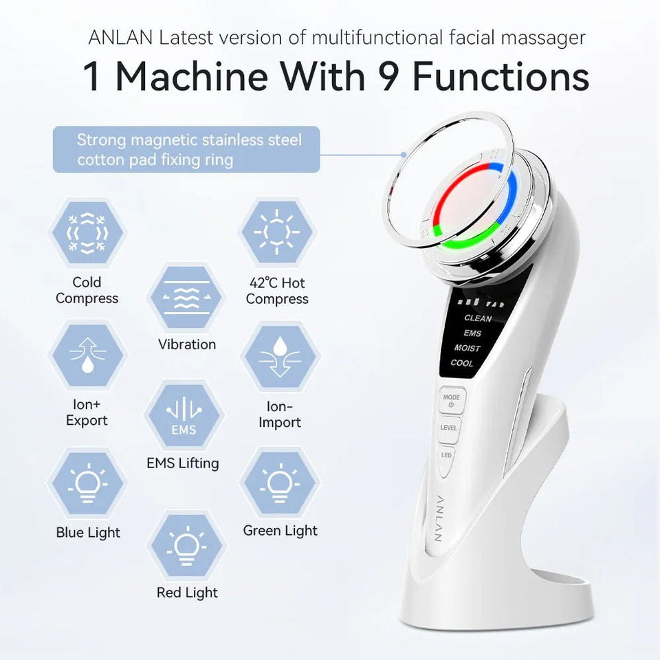 EMS Face Massager - Lift, Light Therapy, Wrinkle Removal