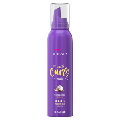 Aussie Miracle curls mousse with coconut oil