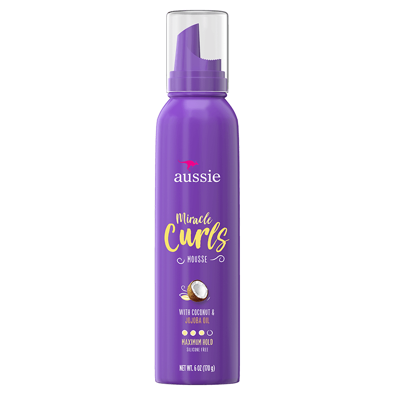 Aussie Miracle curls mousse with coconut oil