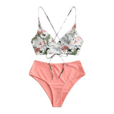 Leaf Print Sexy Bikini Set Swimwear