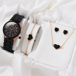 Luxury Women's Watch & Jewelry Set