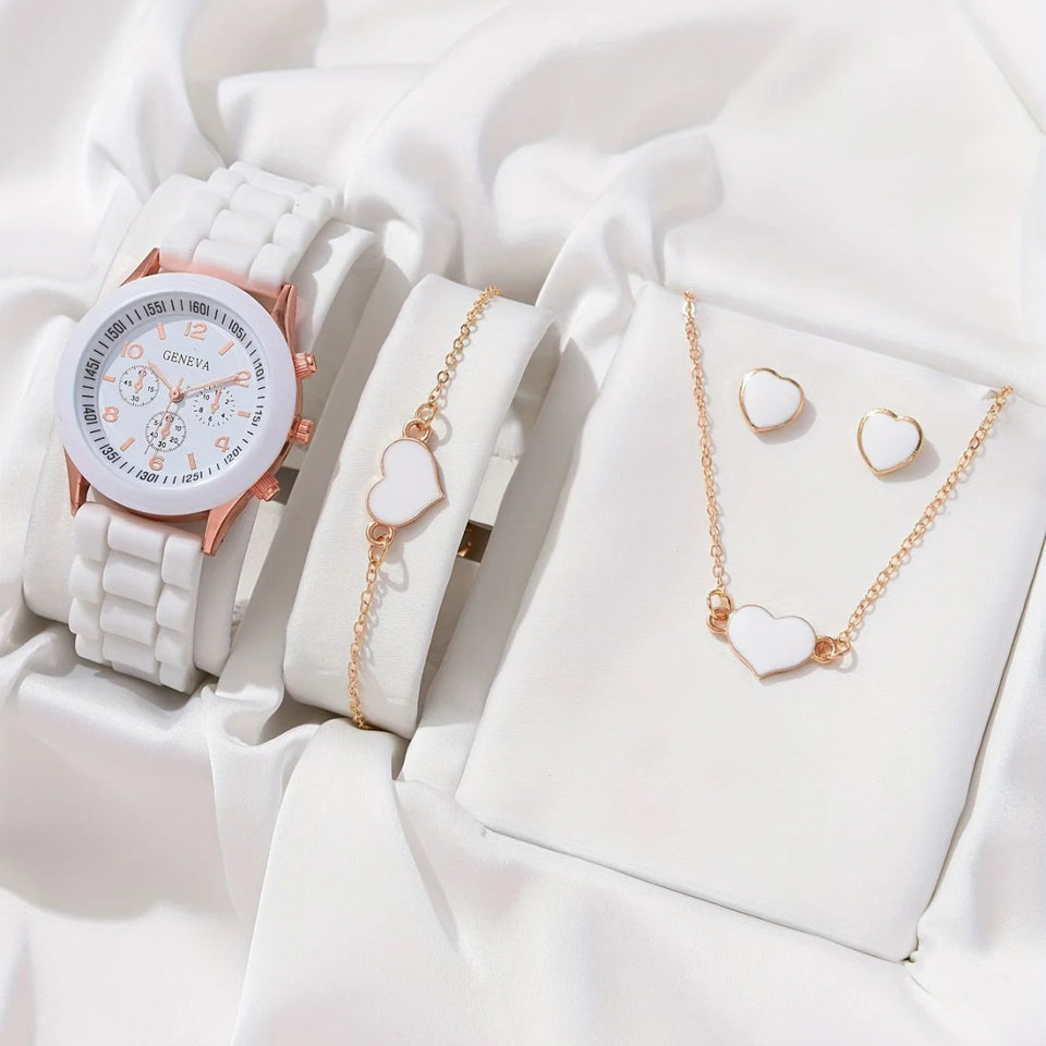 Luxury Women's Watch & Jewelry Set