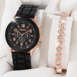 Luxury Women's Watch & Jewelry Set