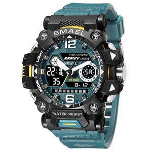 Men's 50m Waterproof Dual Display Sports Watch