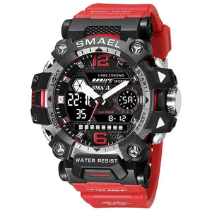 Men's 50m Waterproof Dual Display Sports Watch