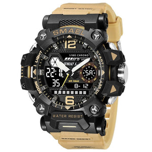 Men's 50m Waterproof Dual Display Sports Watch