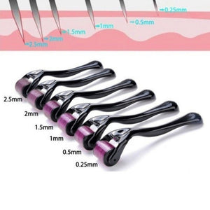 Purple 0.25mm-2.5mm 540 Microneedle Derma Roller Micro Needles Skin Scar Therapy